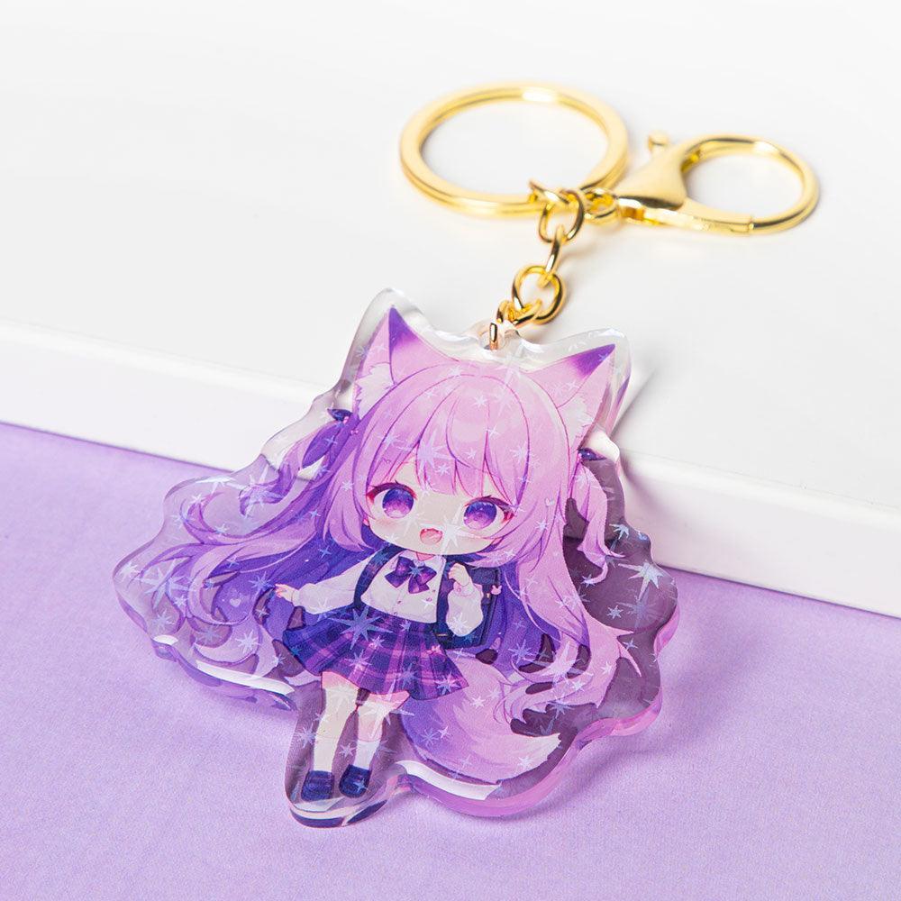 Custom Epoxy Acrylic Keychains Diy Anime Clear Acrylic Charms