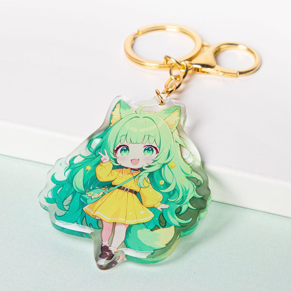 Custom Epoxy Acrylic Keychains Diy Anime Clear Acrylic Charms