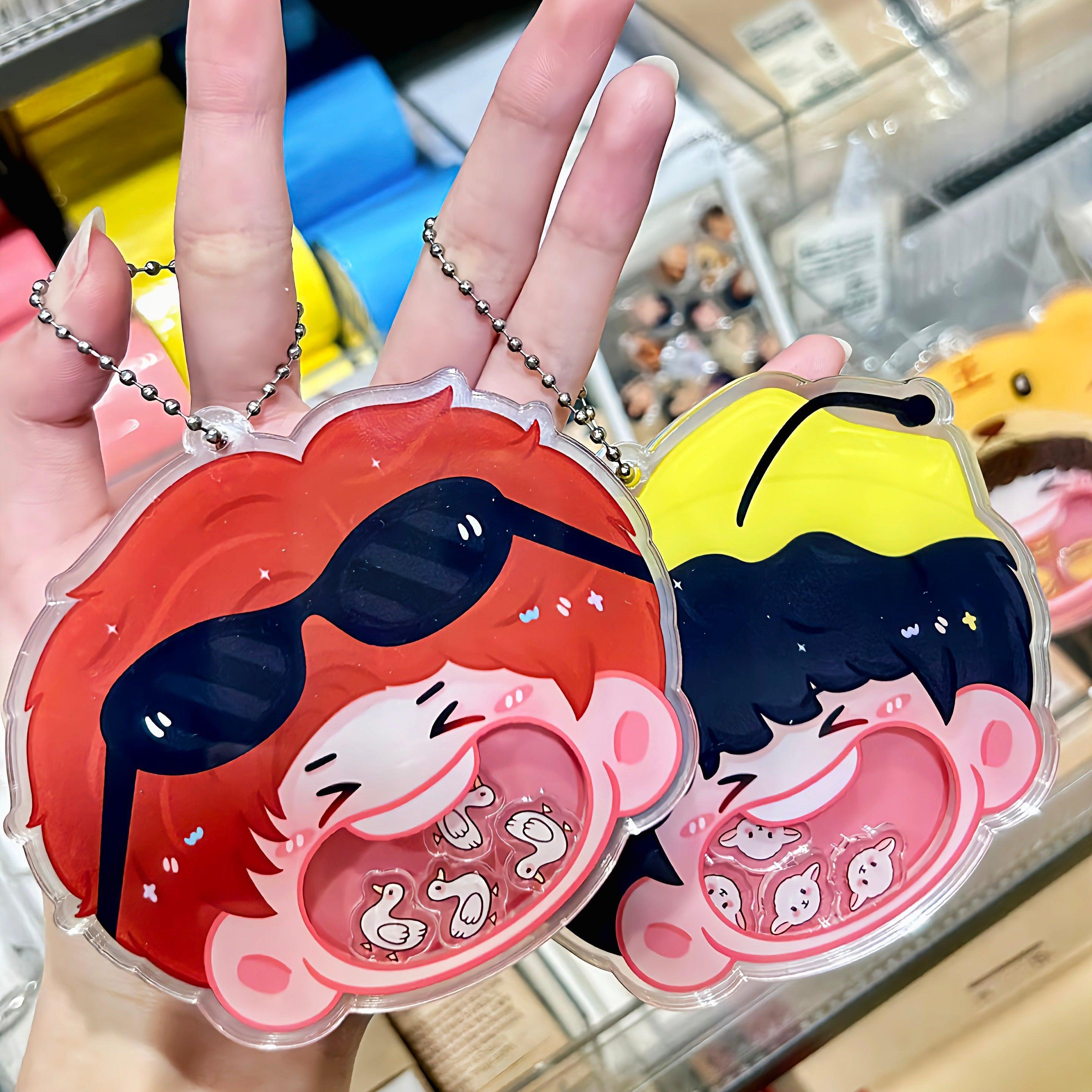 KeychainDIY Custom Shaker Acrylic Keychains Anime Art Acrylic Shaker Charms