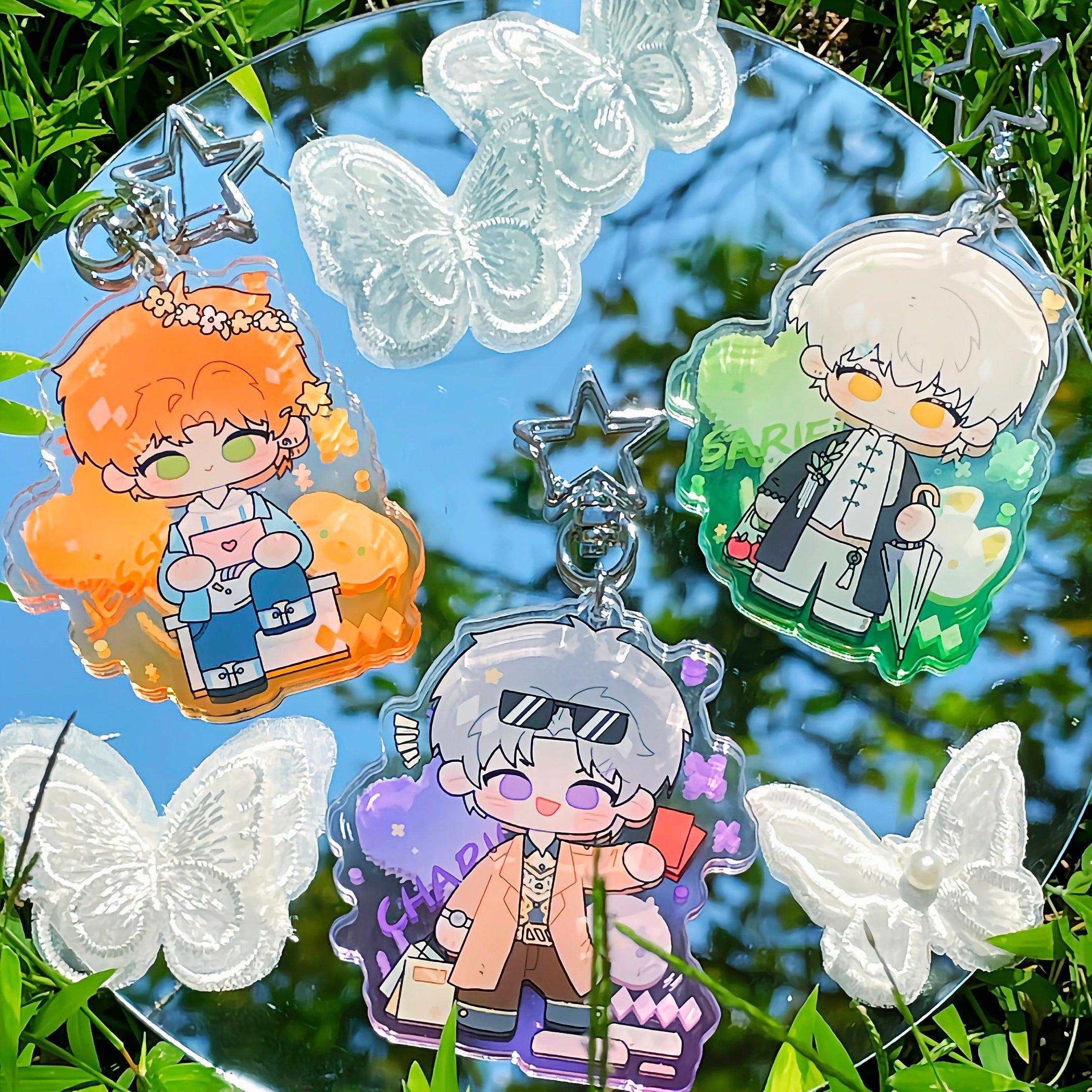 Custom Epoxy Acrylic Keychains Diy Anime Clear Acrylic Charms